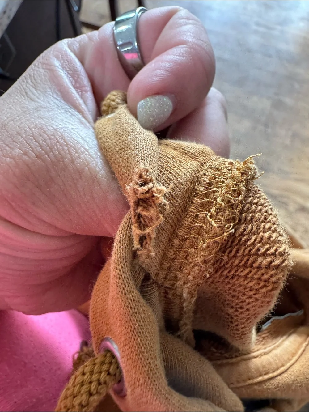 J. Crew Men's Hooded Sweatshirt in Caramel Tan